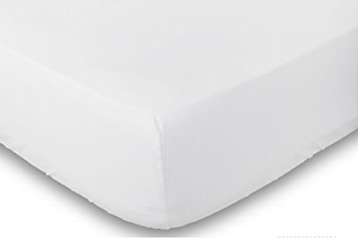 Galileo Casa 2191515 Fitted Bottom Sheet, Cotton, White
