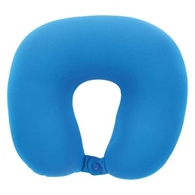 S SUMEX Cojín de Viaje Almohada de Cuello para Niños y Adultos Cojín Forma de U Tacto Ultrasuave Lavable Soporte para Dormir Ideal para Viajar Color Azul