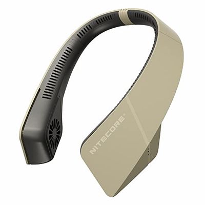 Nitecore NEF20 Draagbare nekventilator zonder bladen, handsfree, 360 graden luchtcirculatie, borstelloze motor, 4000 mAh batterij, gehard grijs