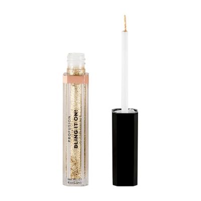 Profusion Cosmetics Bling It On, Liquid Glitter Eyeliner for Stunning Eye Look, Raise Your Eye Makeup Routine with Premium Beauty Tool, Gold Rush