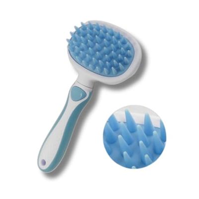 YOMMY Massage- en badborstel voor huisdieren | gekleurde siliconen 19,5 x 9,2 x 3,5 cm | ontspanning en hygiëne voor je vacht