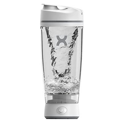 Promixx Original Shaker Bottle - Battery-powered for Smooth Protein Shakes - BPA Free, 600ml Cup (White)