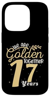 Legendary 17 Year golden Marriage anniversary Crew Men Women Case for iPhone 14 Pro