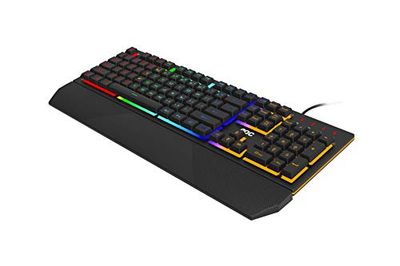 AOC GK200 Tastiera gaming - tastiera PC con layout spagnolo, 25 tasti anti-ghosting, 25 N-key rollover e cavo da 1,8 m