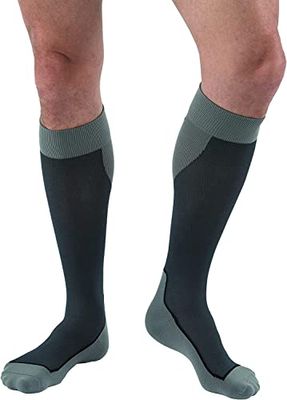 JOBST Sport löpstrumpor – sportkompression för kvinnor och män – hjälper till att förbättra blodcirkulationen – mjuka, lätta och ventilerande, grå, XL