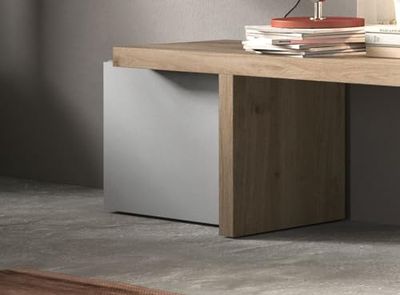 LC Spa Mobile retangolare 1 Anta a Terra - Gesso - 55x40x30cm