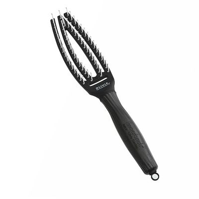 Olivia Garden Fingerbrush - Cerdas de Nylon Ionizadas - Pequeño - Color Negro