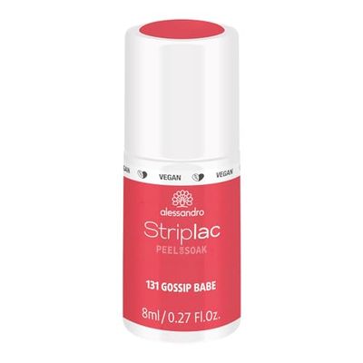 alessandro Striplac Peel or Soak Vermelho de unhas LED em rosa fresco, para unhas perfeitas em 15 minutos, 8 ml