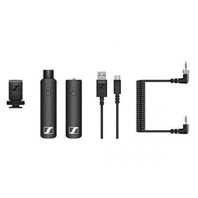 Sennheiser XSW-D, set per interviste portatile, sistema microfonico digitale senza fili plug-and-play per registrazione audio delle videocamere, portata operativa 75 m, durata batteria 5 ore, 2,4 GHz