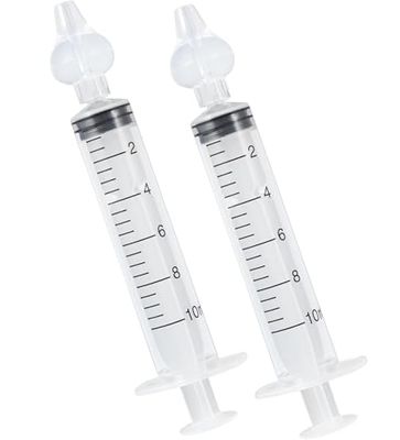 Blendura 2 Lot Seringue Nasale Bébé 10 ml, Bébé Irrigateur Nasal Sécurité Confort, Aspirateur Nasal Portable Réutilisable, Dispositif d'irrigation Nasale de Bébé