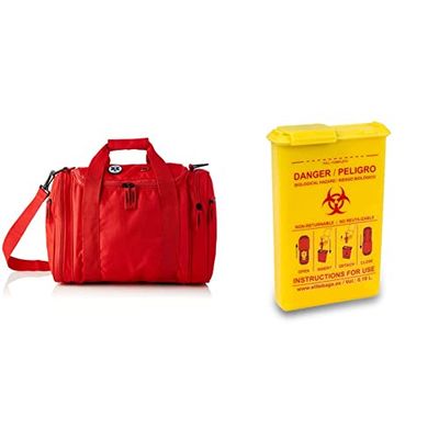 Elite Bags, Macuto botiquín de primeros auxilios, Jumble´s, Mochila de emergencias, 37x25x20cm, Rojo & Elite Bags, Combio's contenedor material biocontaminado de bolsillo amarillo