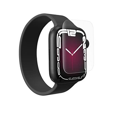 ZAGG InvisibleShield Ultra Clear+ Apple Watch Series 7 (41 mm) fodralvänlig skärm (klar) – slagskydd, beröringskänslig, enkel användning, full täckning