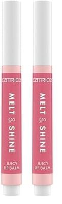 Bálsamo Labial con Color Catrice Melt and Shine Nº 020 Beach Blossom 1,3 g (Paquete de 2)