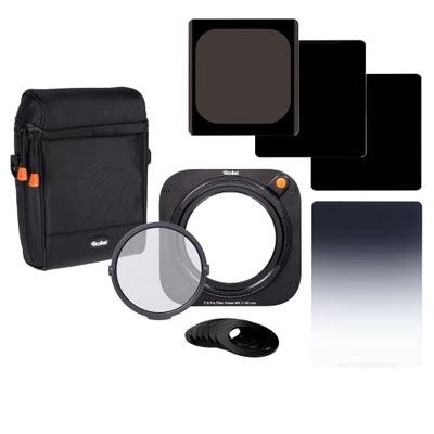 Rollei MK 3. Supporto filtro rettangolare con filtro magnetico CPL, anello adattatore da 52 a 82 mm, Soft GND8, ND8, ND64, ND1000