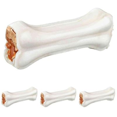 Trixie Ossa con imbottitura anatra Denta Fun, 12 cm, 2 pezzi/120 g (Confezione da 4)