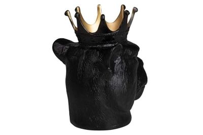 CHAMPANERA ELEFANTES ALUMINIO NEGRO 43x43x30 CM