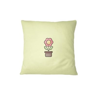 Bona Basics, Dekorativt kuddfodral heminredning soffa cafeteria storlek: 45 x 45 cm, färg: ljusgul