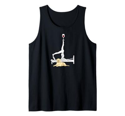 Pilates vino Reformer Pilates con Labrador Retriever giallo Canotta