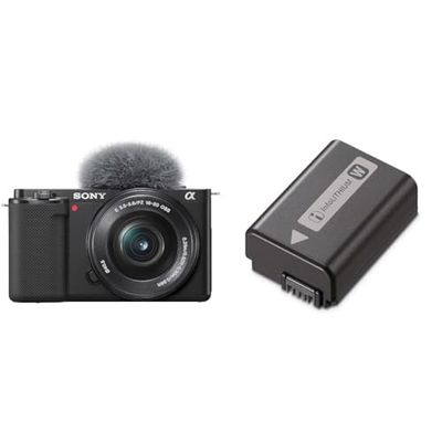 Sony Alpha ZV-E10 - Kit Vlog Camera ad Ottiche Intercambiabili + Obiettivo 16-50mm, APS-C + Batteria NP-FW50