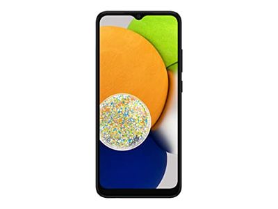 Samsung Galaxy A03 Android smartphone, 6,5 inch Infinity-V HD+ display, 4 GB RAM en 64 GB uitbreidbaar intern geheugen, 5000 mAh batterij, zwart (Spaanse versie)