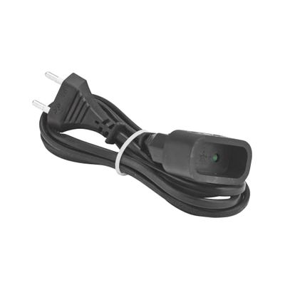 Extensão 2P 6A 2X0,75 Mm² Ho3Vv-H2-F 2M preto