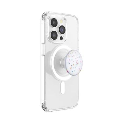 PopSockets: PopGrip Round para MagSafe - Anillo Adaptador para MagSafe Incluido - Soporte y Agarre para Teléfonos Móviles y Carcasas con un Top Intercambiable - Circus Regrind Coco Crème
