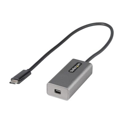 StarTech.com Adaptador USB C a Mini DisplayPort - Convertidor de Vídeo USB Tipo C a mDP/Mini DP a 4K 60Hz - Compatible con Thunderbolt 3 - Cable de 30cm - Versión Mejorada de CDP2MDP (CDP2MDPEC)