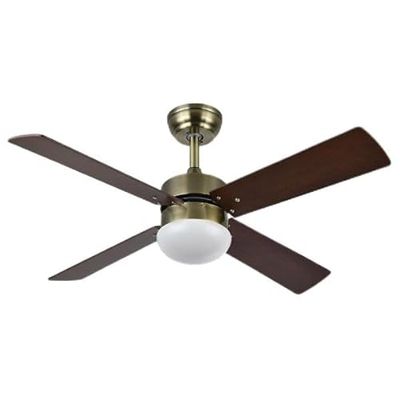 Brightium Wentylator DC 4 odwracalne łopatki, skórzane wykończenie, pilot, timer, idealny do klimatyzacji i dekoracji wnętrz.