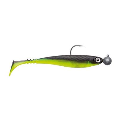 Cebbra 10IT4050801037534IT10 Gomma Pesce Lucioperca Jackson Zander Bait 10 Cm Rigged Lime Black Back