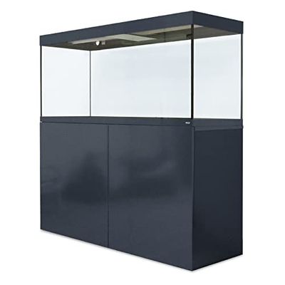 Amtra Alux 330 Led Grey Combi - Acquario professionale in vetro da 330L con coperchio e mobile in legno, per pesci di acqua dolce e salata, kit professionale, colore grigio