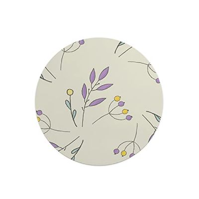 Questo Casa, Tapis de Souris Rond imprimé numérique avec Fond antidérapant pour Bureau et Maison Diamètre 22 cm