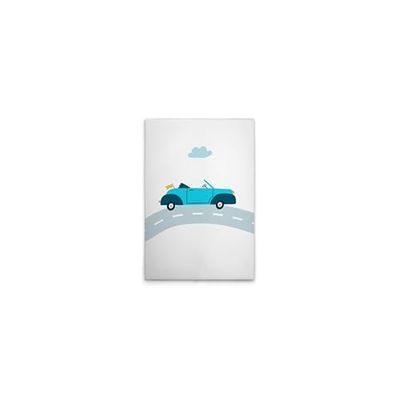 A.S. Création DD132501 Tableau mural pour chambre d'enfant Motif voitures Blanc/bleu 40 x 60 cm