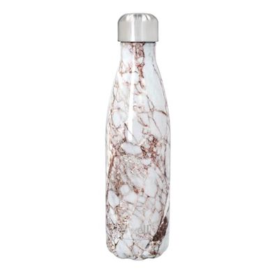 S'well Original Waterfles, Calacatta Gold, 500ml. Vacuüm geïsoleerde drinkfles houdt drankjes koud en warm - BPA-vrije roestvrijstalen bidon voor onderweg