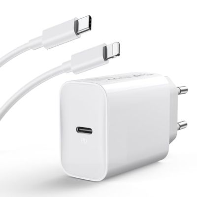 Caricatore for iPhone 14/14 Pro/14 Pro Max/14 Plus 13 12 11 SE XR X XS 8 7, iPad Air Mini, AirPods, 30 W USB C Carregatore Rapido con 2M Cavo USBC Rapida Testa Parete Ricarica Rapida Charger