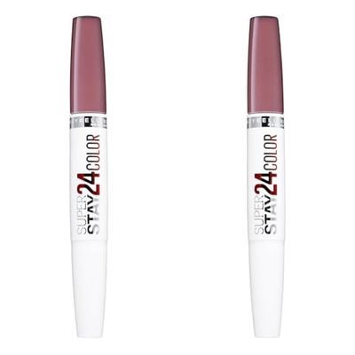 Maybelline Super Stay 24 Hour Lipstick, Delicious Pink, 9 ml (Pack of 2)