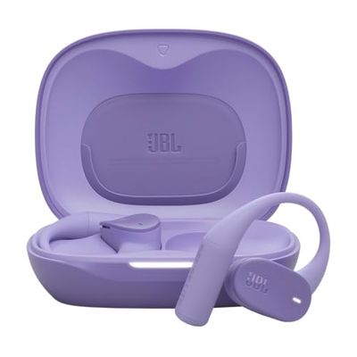 JBL Sense Lite Auriculares inalámbricos Abiertos True Wireless, diseño de Gancho para Oreja, conducción aérea, OpenSound, 32 h de autonomía, Resistencia al Agua/Polvo IP54, Headphones, Violeta