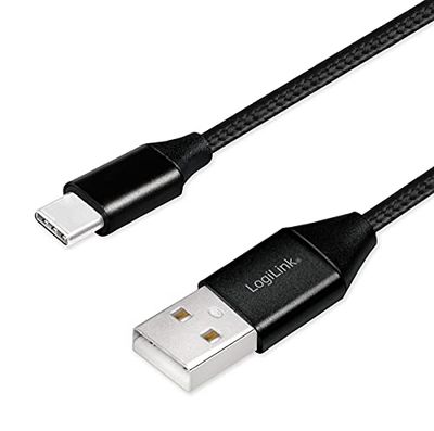 LOGILINK Cavo di collegamento USB 2.0, da USB (tipo A) a USB (tipo C) nero, 0,3 m