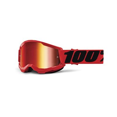 100% Maschera 100% STRATA 2 młodzieżowe okulary męskie, czerwone, powolne A Specchio Rossa, wielokolorowe, jeden rozmiar