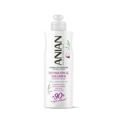 anian - Crema definitiva per riccioli Definizione e Volume 250 ml per Capelli Ricci e ondulati, Modella e Forma i Tuoi Ricci, con cheratina vegetale, Aloe Vera e Olio di Cocco