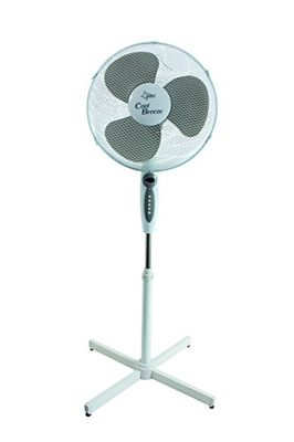 SUNTEC Ventilateur sur Pied avec Télécommande CoolBreeze 4000 SV-RC 40cm Ventilation, 3 Vitesses, Oscillation Horizontale à 80°, Réglable en Hauteur, Minuterie, Extreme Silence,45 W