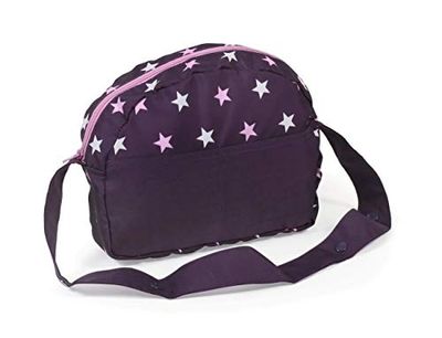 Bayer Chic 2000 - Changing Bag for Dolls, Doll Changing Bag, Doll Accessories, Doll Bag, Stars Purple
