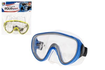 AKTIVE Aqua Sport Gafas Snorkel niño, Banda Silicona Ajustable, Libre de látex, Verde, Azul, Envío Aleatorio, Máscara de Buceo, 12 años, Accesorio Buceo (53936)