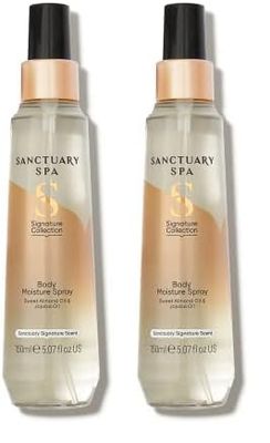 Sanctuary Spa Body Moisture Spray, No Mineral Oil, Cruelty Free and Vegan Body Spray Moisturiser, 150 ml (Pack of 2)