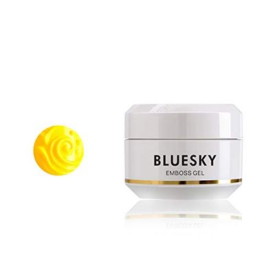 Bluesky UV gel relief snideri gel för nagelkonst, gul, 03, 8 ml (kräver härdning under UV/LED-lampa)