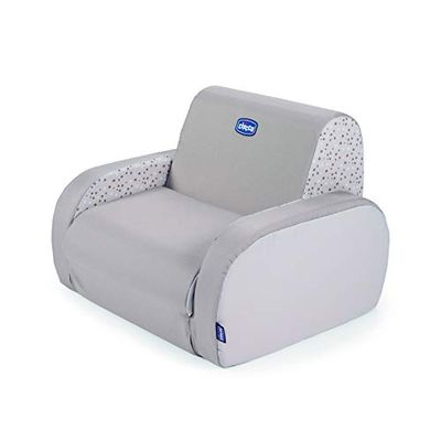 Chicco Twist Fauteuil pour Enfants Convertible en Chaise Longue et en Divan, avec 3 Configurations, se Transforme en 1 Mouvement - pour 12 mois et Plus - Dune