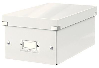 Leitz Click & Store WOW Scatola Archivio DVD, per Archivio e Organizzazione di DVD, Adatta a Casa e Ufficio, Bianco, 60420001