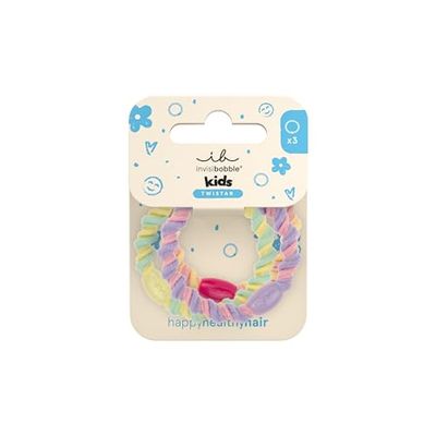 invisibobble TWISTAR Kids Dreamy Braids (3 pezzi) – Haargummi intrecciati e colorati per bambini – Set di elastici in pastello – Per bambine e bambini con teste piccole – Eleganti, giocosi e comodi