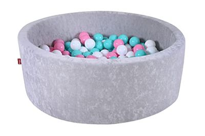 KNORRTOYS.COM-Beautissu-Piscina (300 Bolas), Color Rosa, Crema y Azul Claro, Gris (68175)