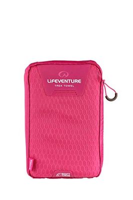 Lifeventure Softfiber reishanddoek - Compact, lichtgewicht, sneldrogend sport- en strandlaken, zandvrij ontwerp, extra groot, roze