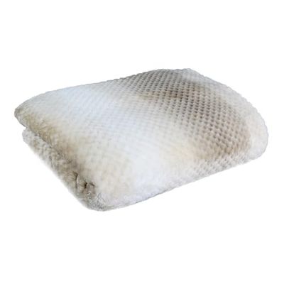 Home Deco Factory - TX8018 - pläd honungskaka beige XXL 150 x 200 cm inredningsstil säng Jete de Soffa dekoration